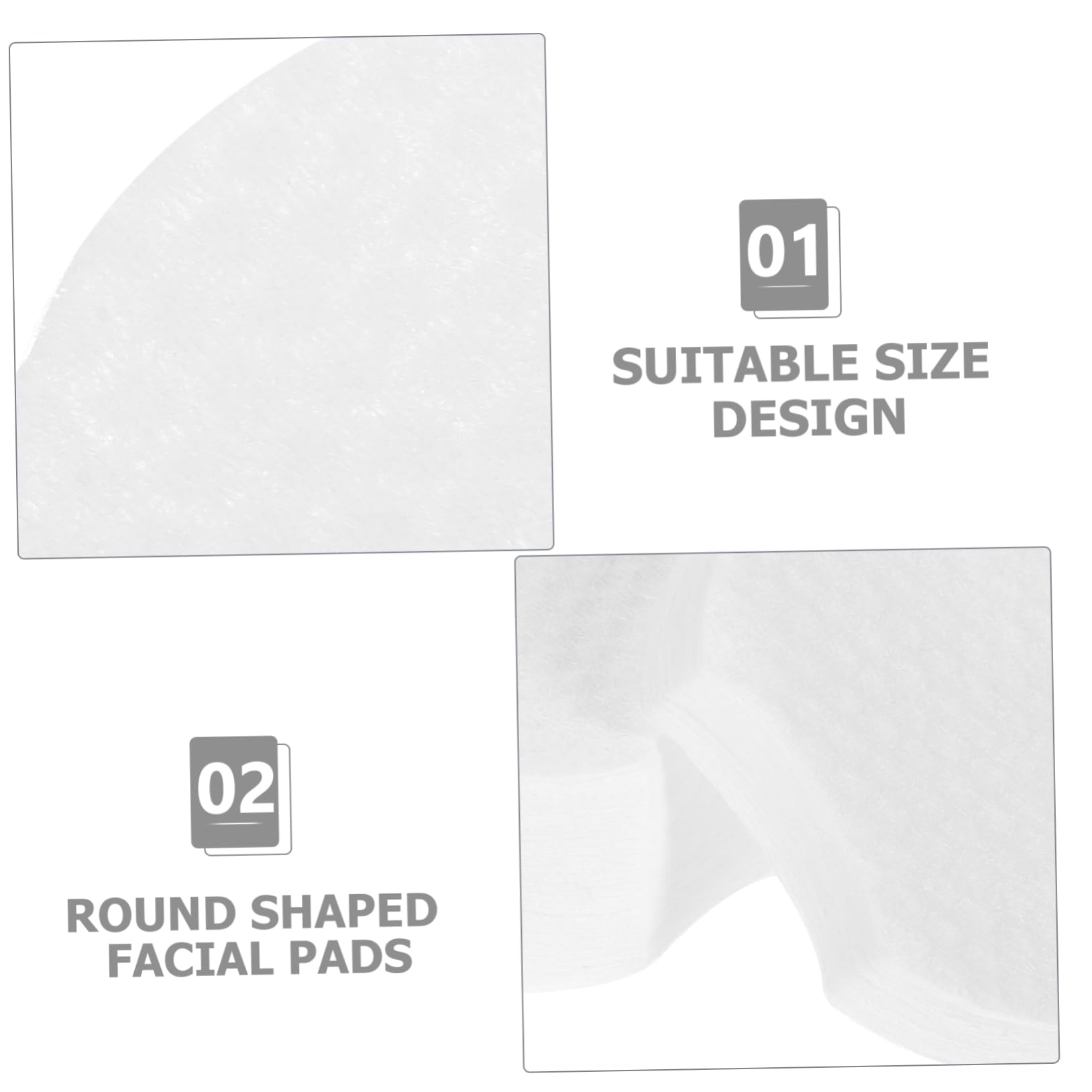 Baluue 1800stücke Wiederverwendbar-make-up-entfernungspads Für Hautfreundliche Halbrunde Wattepads Sanften Gesichtsreinigung Und Make-up-entfernung Für Tägliche Anwendungen Und Pflege