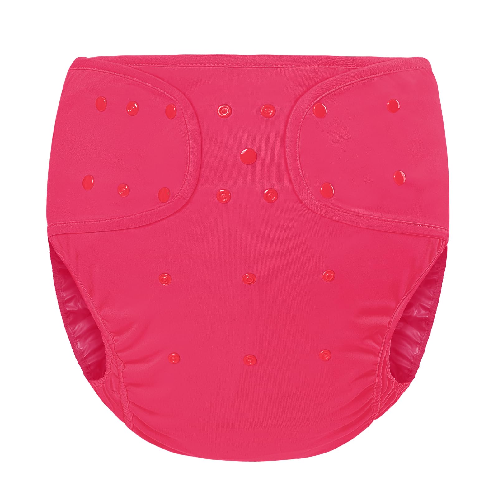 Littleforbig Washable Adjustable Reusable Waterproof Primary Comfort Cloth Adult Diaper Wrap Cover One Size Hot Pink