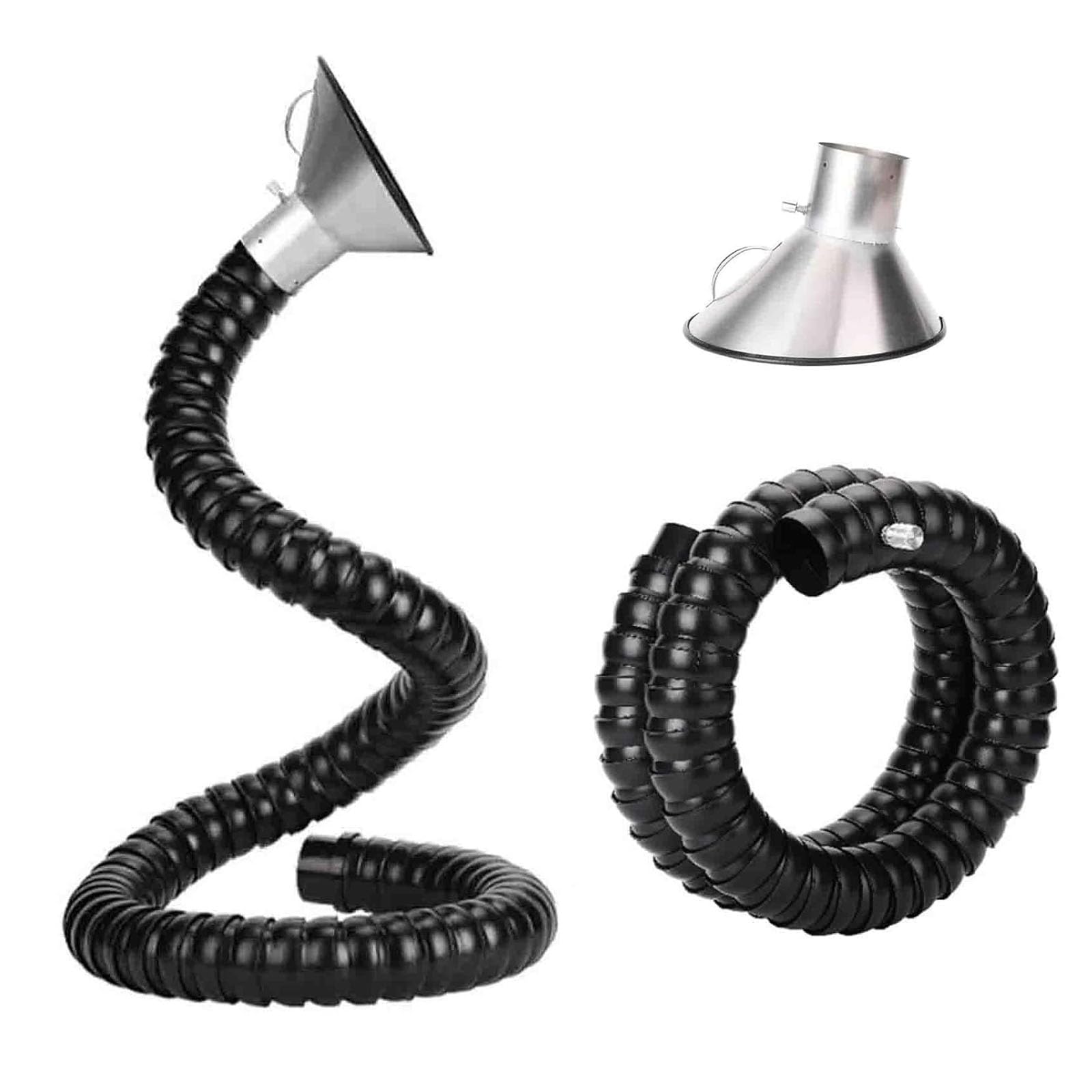 Manguera Flexible articulada de 10,2 cm para grabadora láser – Brazo colector de conducto de plástico con Tapa, Manguera de extracción de Humos (10 m de Longitud, 100 mm de diámetro) para la
