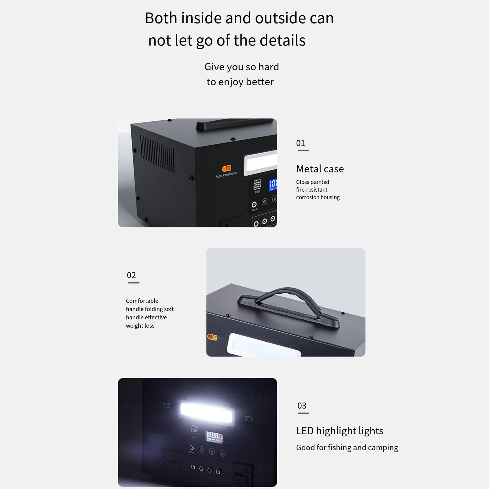Alimentatore Mobile Esterno 220V Batteria al Litio di Backup di Emergenza per Viaggi a Guida autonoma di Grande capacità,768WH