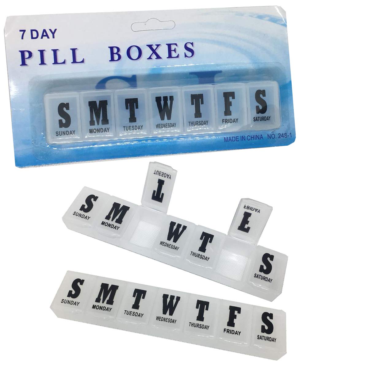Concept4u White 7 Day A Week - Weekly Pill/Medication Dispenser