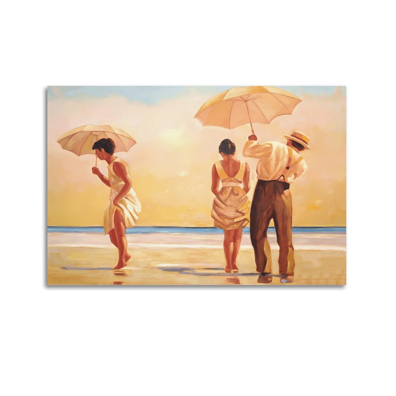 Toile Jack Vettriano 40x40 Cm – Affiche Sur Toile Chambre, Bureau, Salon – Décoration Murale Élégante Sans Cadre Ou Encadrée