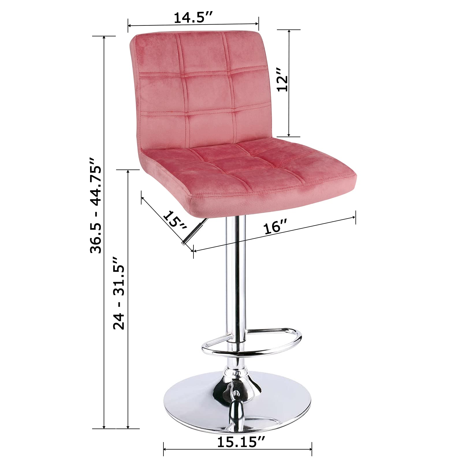 Leopard Outdoor Products Modern Square Adjustable Bar Stools
