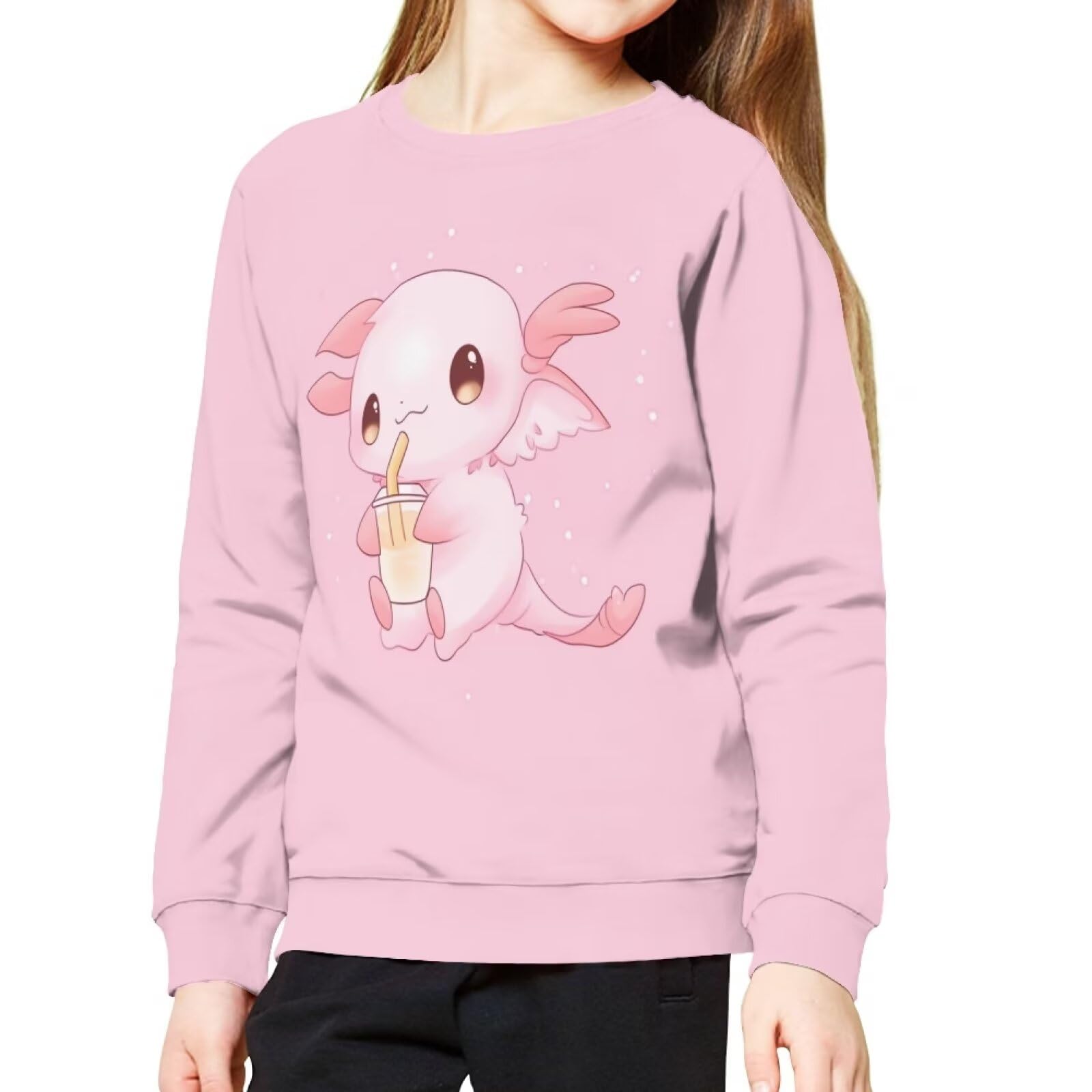 ZPINXIGN Girls Boys Sweatshirt Fall Outfit Kids Comfy Sweaters Pullover Tops 6-14 Years Old
