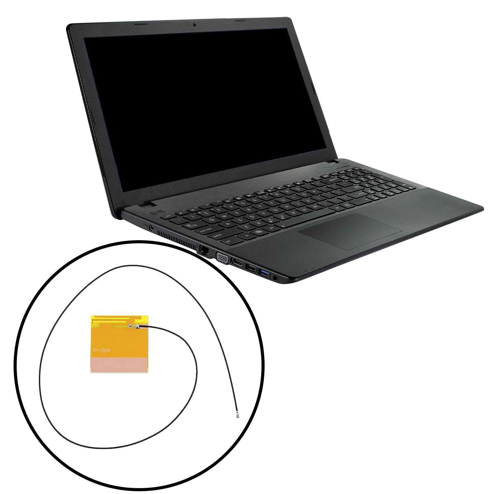 2 pezzi IPEX4 PC interno WiFi antenna compatibile con Intel AX210 AX200 NGFF M.2 WiFi 6 Card Laptop