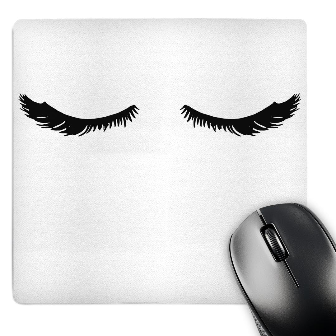 3dRose mp_274203_1 8/8-Inch "Image of Pretty Glam Black Eyelashes" Mouse Pad - Multi-Colour