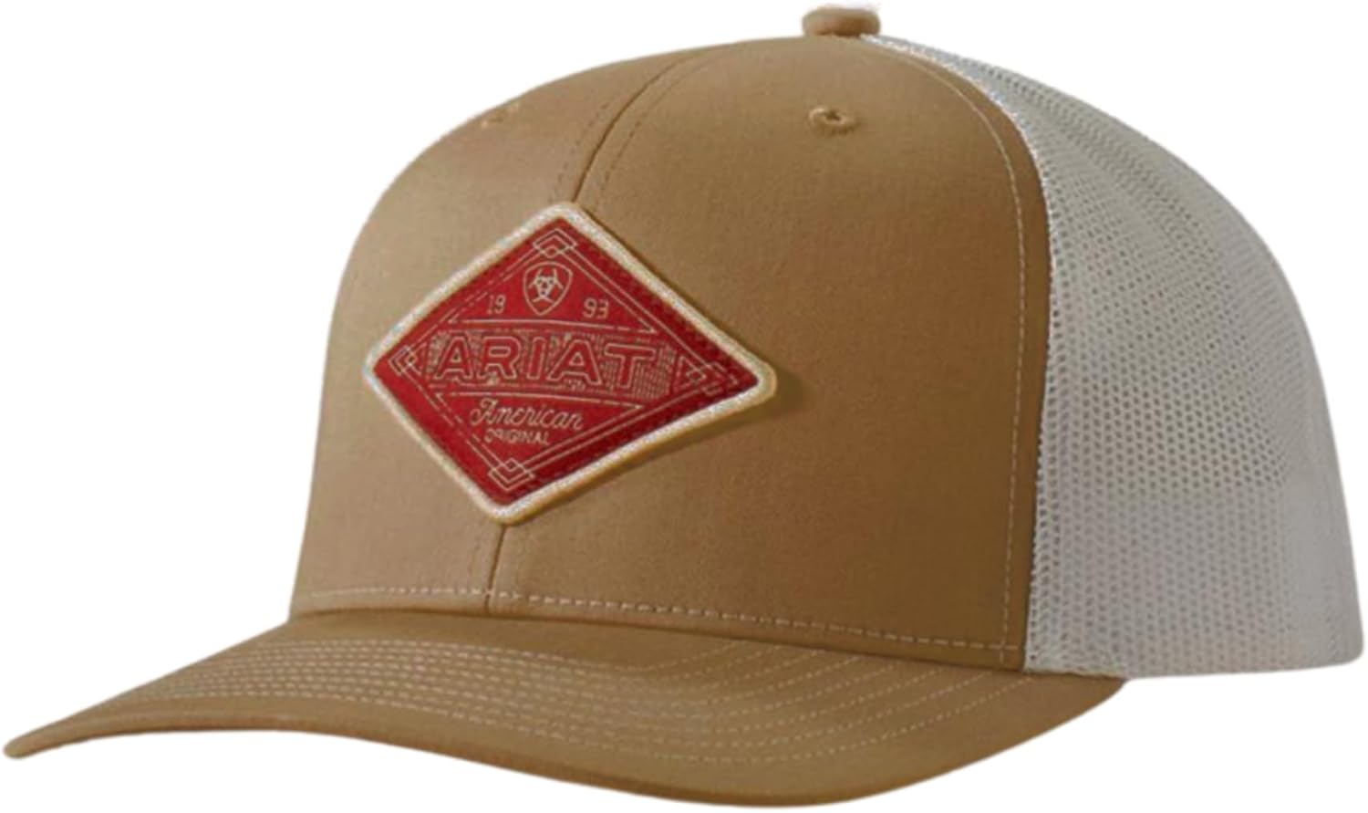 Ariat Men's Structured Cap Diamond Patch, Cream