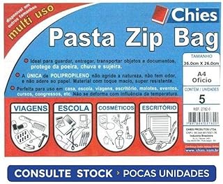 Pasta Chies Zip Bag - Ofício / Malote - pacote com 5 unidades 2783-7