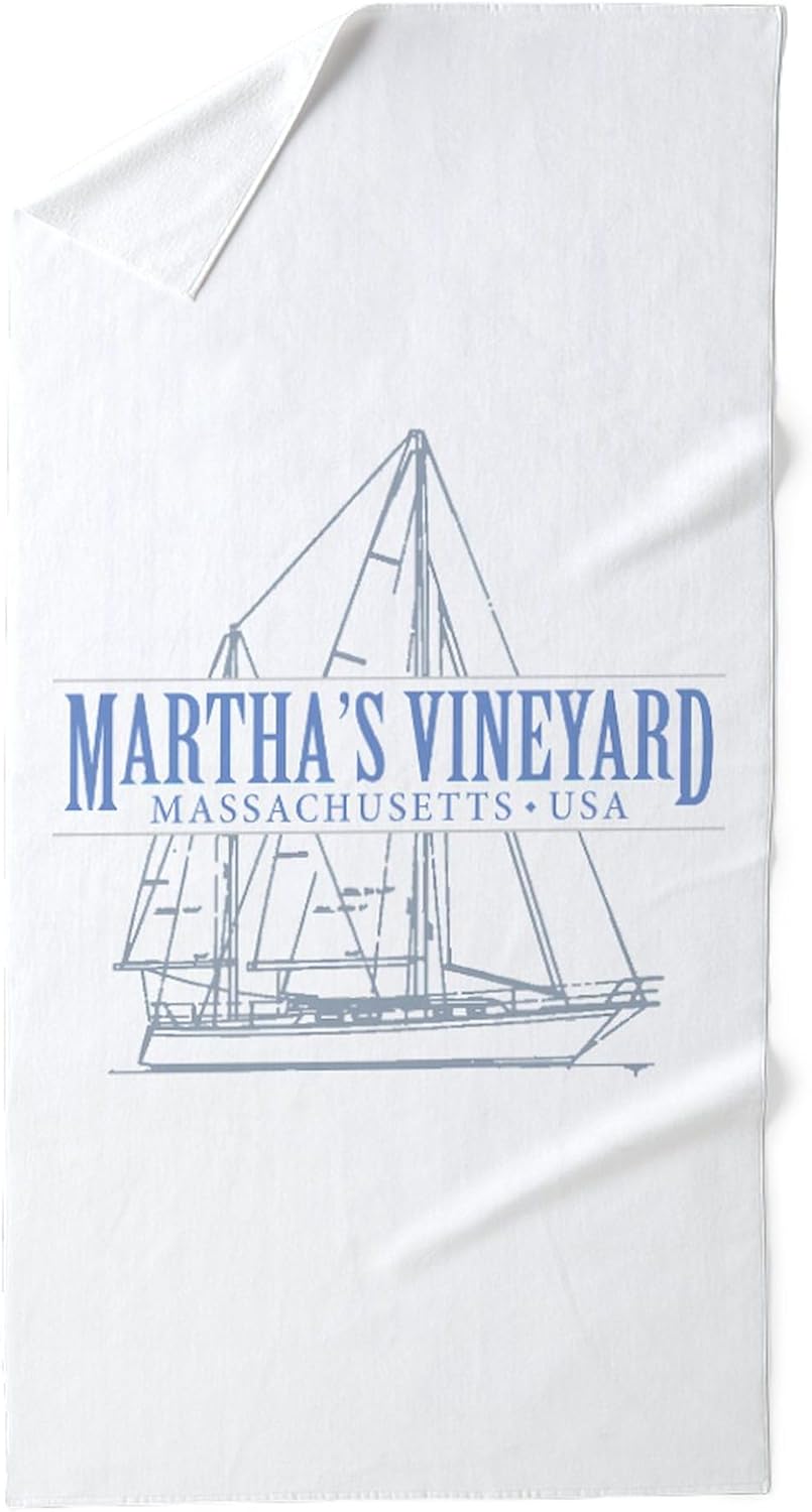 CafePress Martha's Vineyard 30"x60" Absorbent Cotton Back, Soft Beach, Pool Towel