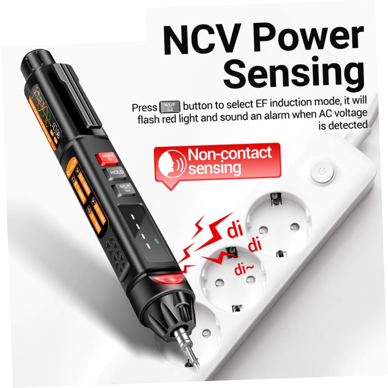 Broadcast Pen Multimeter Tester Voltage Tester for Household Electrical Resistance and Continuity Testing Non-Contact Voltage Detector