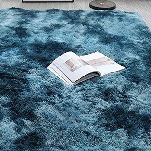 Vloerkleed 40x100 cm Superzacht en pluizig vloerkleed om aan te brengen in de woonkamer, slaapkamer, kinderkamer, eetkamer, marineblauw - Afbeelding 8