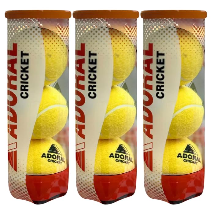 Adoral Shine Tapeball Lot de 3 balles de cricket