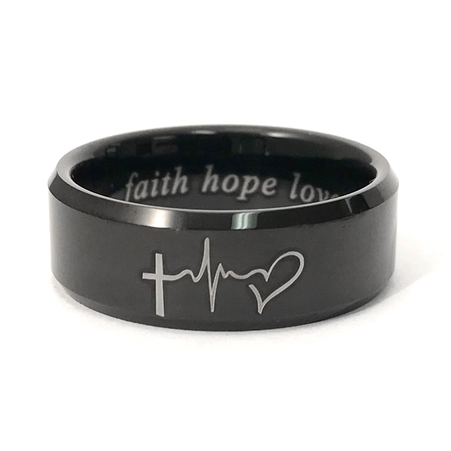 Southern Designs Faith Hope Love Christian Ring For Promise Friendship Wedding & More Wedding Friendhship Promise Gift, Metal