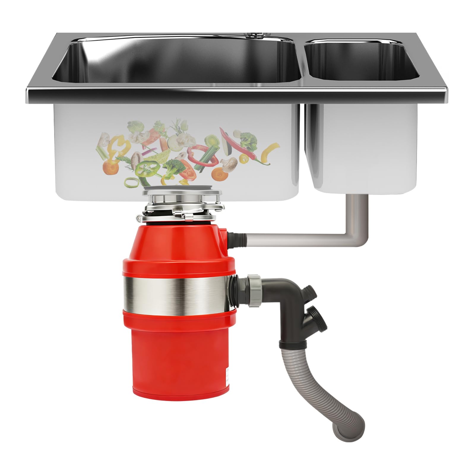Prensa de basura, trituradora de residuos de cocina | Trituradora de residuos de 560 W para su uso en la cocina para su eliminación