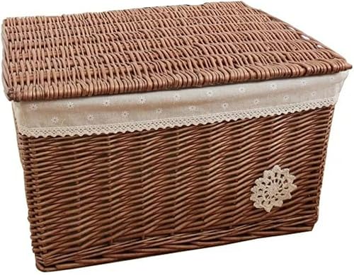 BESPORTBLE Cesto de mimbre para ropa sucia, organizador de mimbre para estantes de mimbre, cesta de mimbre para centro de mesa de Pascua, contenedor