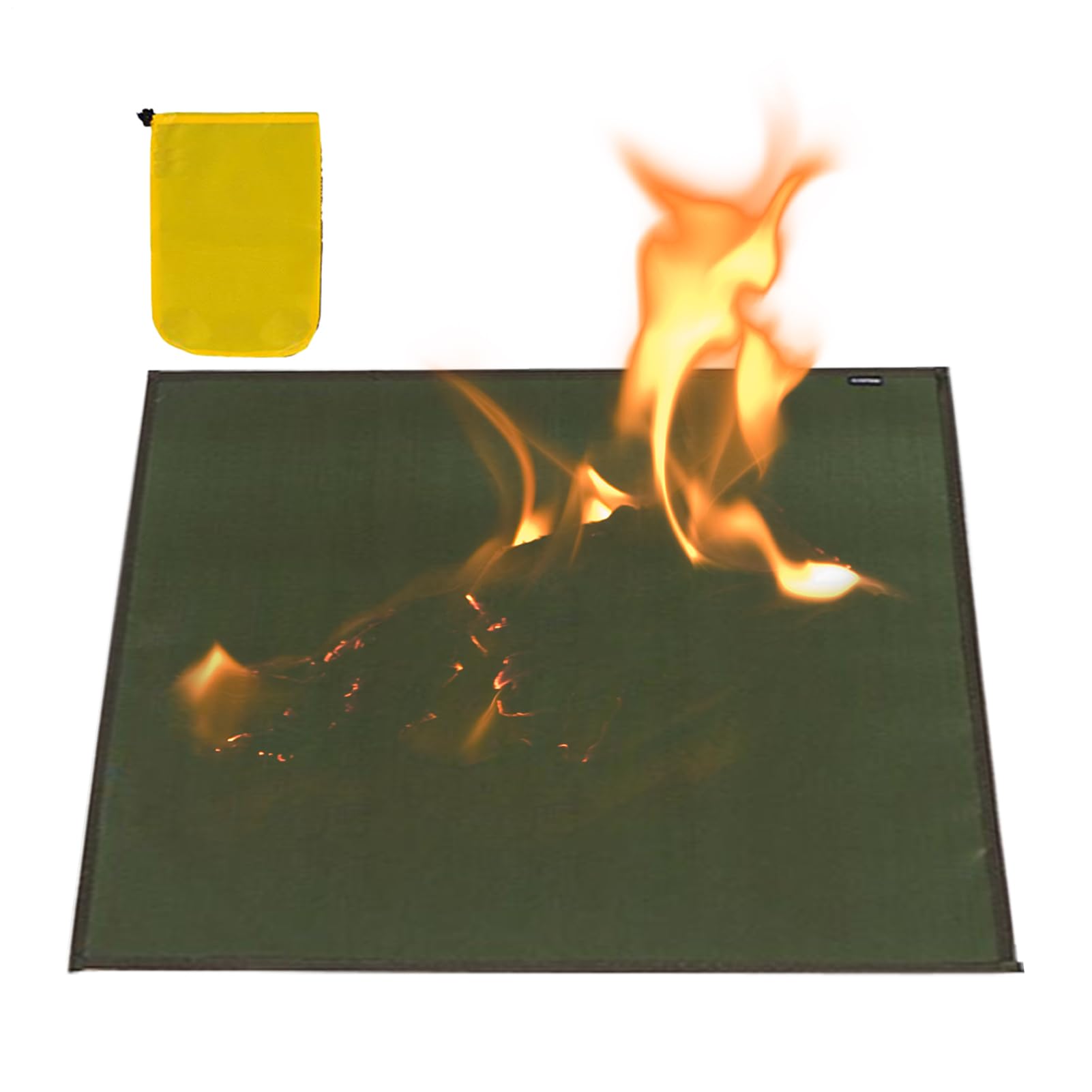 Tapis de cheminée ignifuge pour pique-nique en famille et protection de pelouse