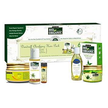 INDUS VALLEY Dandruff Clarifying Hair Mask | Beauty Gift Set | Gift for Your Best Friend, Lover, Girlfriend, Fiancee, Wife, Mother, Daughter on Diwali Gift, Christmas, Birthday, Anniversary, New year, Valentines Day, Mothers Day-Gift Pack -(50+50+50+25+30) ml