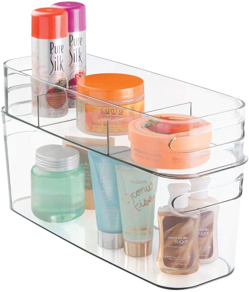 mDesign Plastic Storage Organizer Container Bin Holders