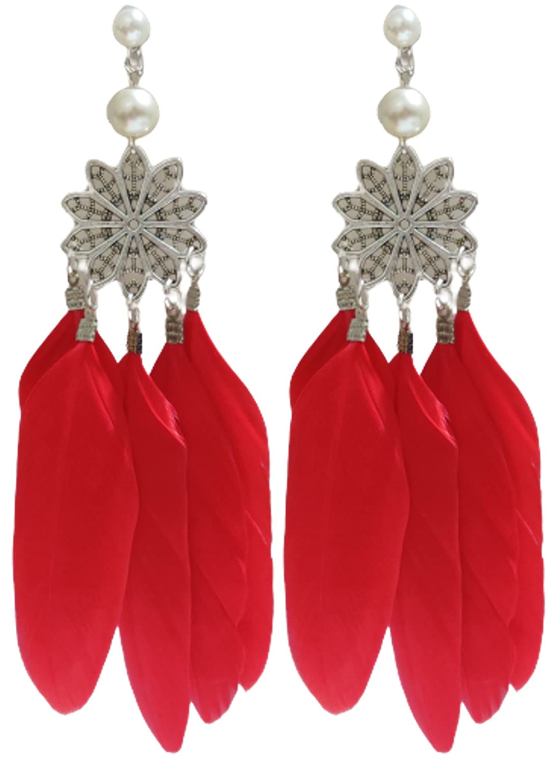 See full amazon price history chart for Weariton Long Feather Tassel Light Weight Vintage Bohemian Fancy Stylish Earrings For Women (Red) Weariton Long Feather Tassel Light Weight Vintage Bohemian Fancy Stylish Earrings For Women (Red) (B091TFQRS1) Amazon Price History, Amazon Price Tracker