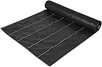 DeWitt Sunbelt Woven Ground Cover, 3.2 oz, Black, 4' x 300' - Durable Weed Barrier Fabric for Greenhouse, Garden, Outdoor Display & Landscaping