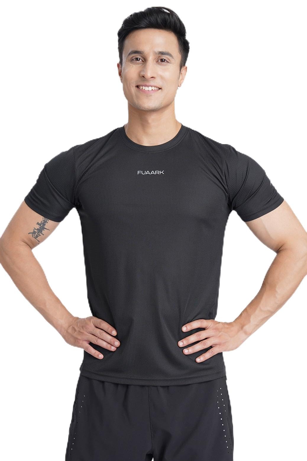 fuaark Men Moisture Wicking Solid Round Neck Tshirt-picture-21