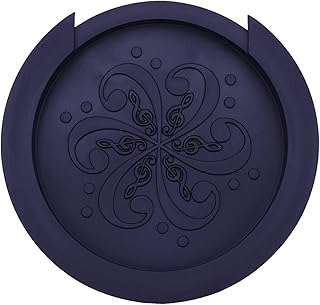 Guitar Sound Cover Suppressor, 4 inch Sound hole Rubber Cover Feedback Reducer for Acoustic Guitar (Black)