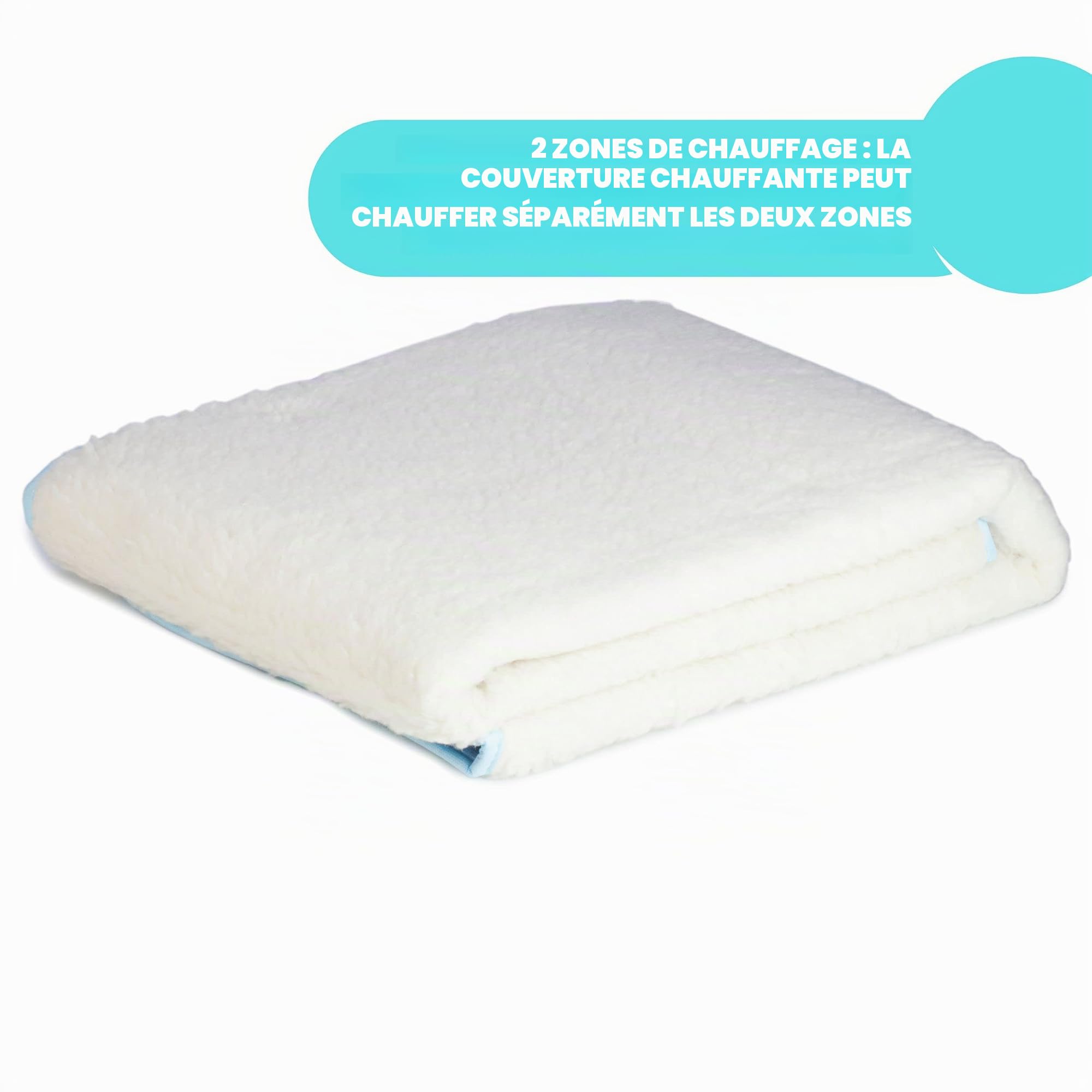ARDES - AR4F11 Chauffe-lit 1 Place Électrique MORFEET Couverture Chauffante 60W avec Chauffe-pieds Intégré, Surmatelas Chauffant Lit 1 Place Électrique 2 Zones Chaudes, Couverture Thermique 1 Place