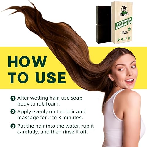 Miniatura 6 de Polygonum Multiflorum - Barra de champú oscuro para adelgazar el crecimiento y el oscurecimiento del cabello, productos inversos de pérdida de