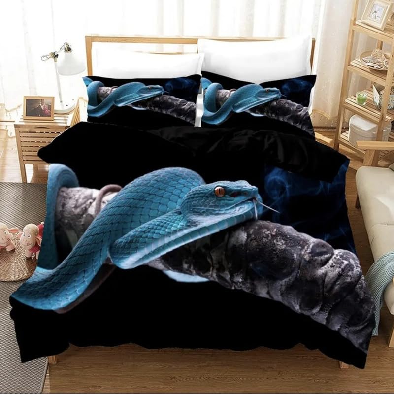 Housse de couette 140x200 microfibre 110g bleue pour chambre d'ado