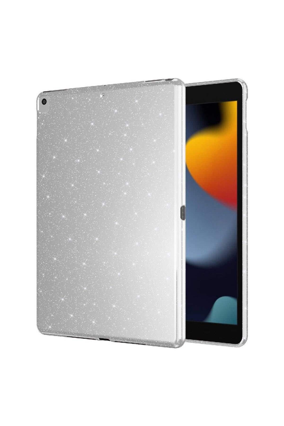 CONSTRAIN - iPad 10.2 (8 Nesil) Simli Parlak Görünümlü ile Uyumlu Tablet Koton Kılıf-Pembe Koyu - Beyaz 1
