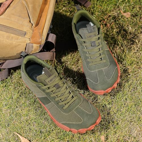 Image of UBFEN Womens Barefoot Shoes Mens Wide Toe Box Zero Drop Minimalist Sneakers | Laces Up, Lightweight, Breathable, Comfortable, Suitable for Walking, Travel, Light Hiking, Trail Running, Tennis, Daily Wear