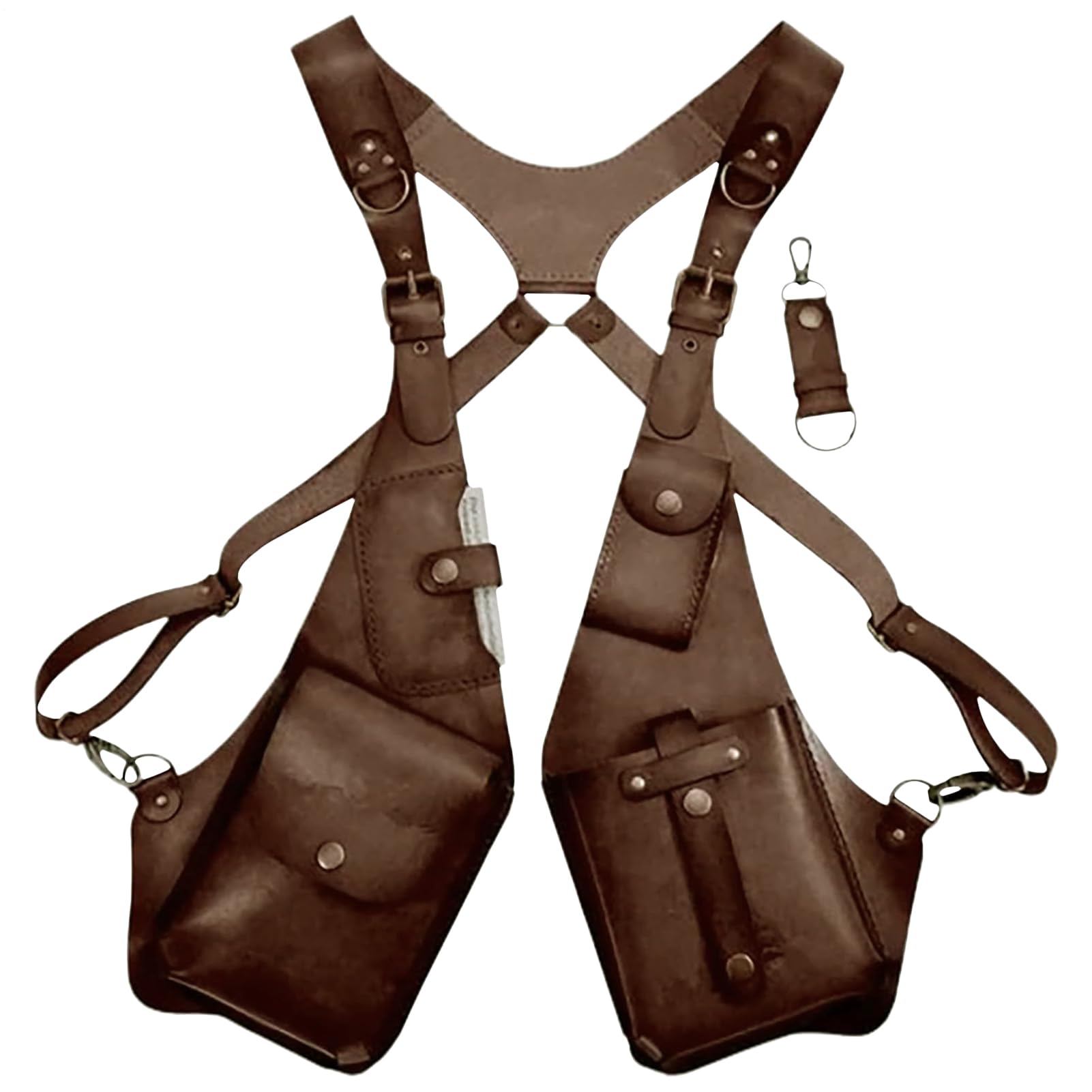 Riñonera Axilar Cartera Medieval Steampunk Halloween Cosplay | Bolsa de Doble Hombro Para Cosplayers Artistas Viajeros Vacaciones Trabajo Diario Senderismo Eventos Temáticos Mascaradas