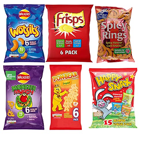 Walkers Original Variety of Snacks & Crisps Sharing bag, Multi Pack Bags - Mixed 6 types