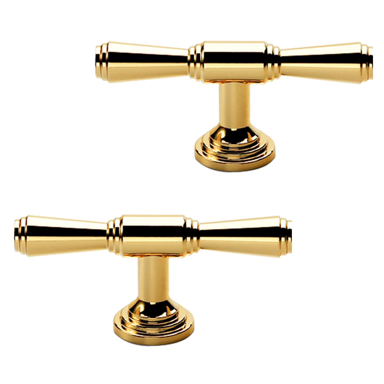 Möbelgriffe, Griffe für Möbel, Türen, Schrankgriffe, 2er-Set, matt gebürstetes Messing, Schrankgriffe, goldfarben, für Küchenschränke, Griffe für Schränke, Schubladengriffe, Schlafzimmermöbel (96 mm/3