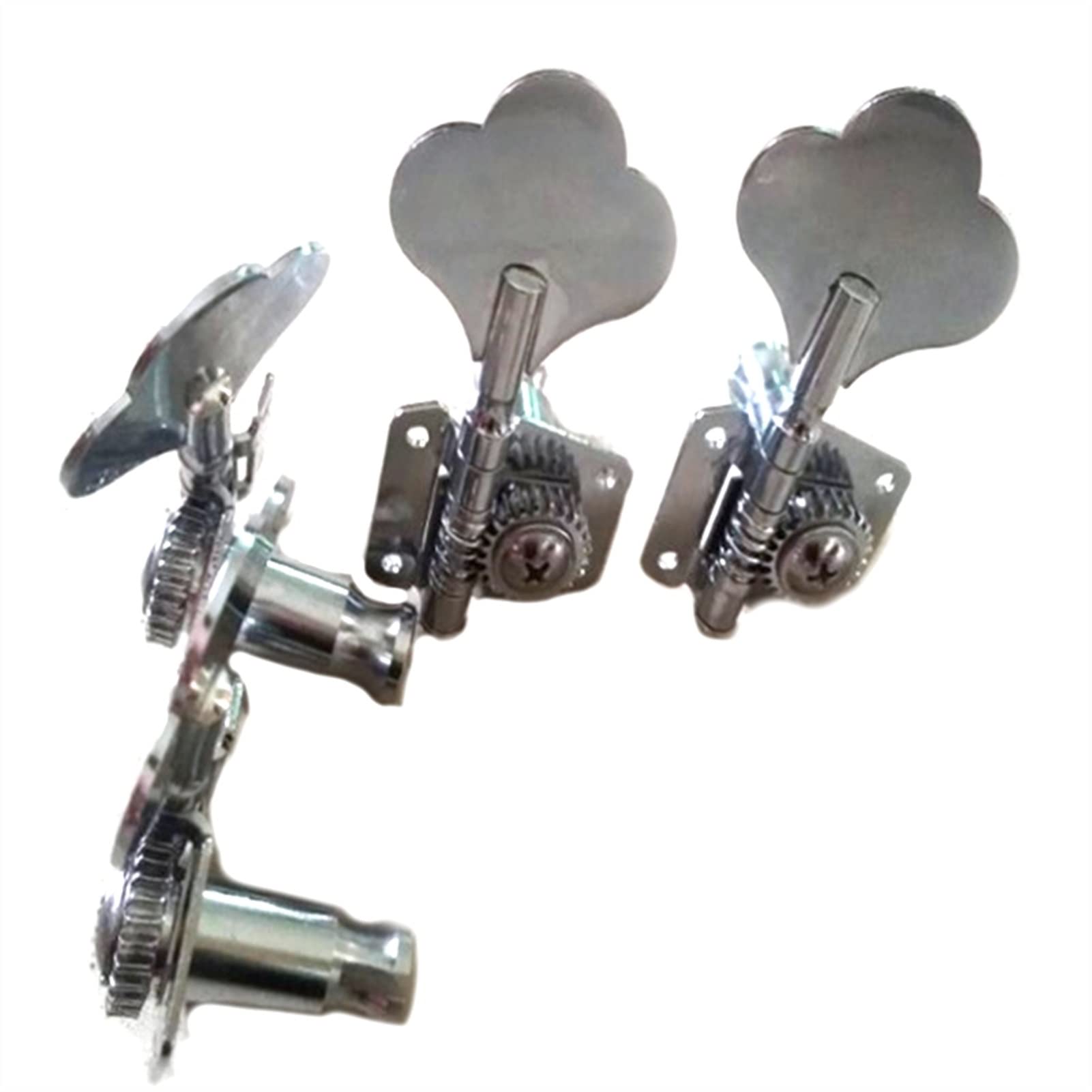 Stimmwirbel Gitarrensaiten 4 Stücke Silber Bass Tuning Pegs Tuner 2R2L. Offener Typ Maschinenkopf Für Elektrische Basseteile Zubehör