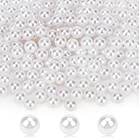 Vista 13 de Suream Cuentas para brochas de maquillaje, 1300 unidades, cuentas redondas negras, sin agujeros, de 0.315 in/0.31 pulgadas, perlas de relleno