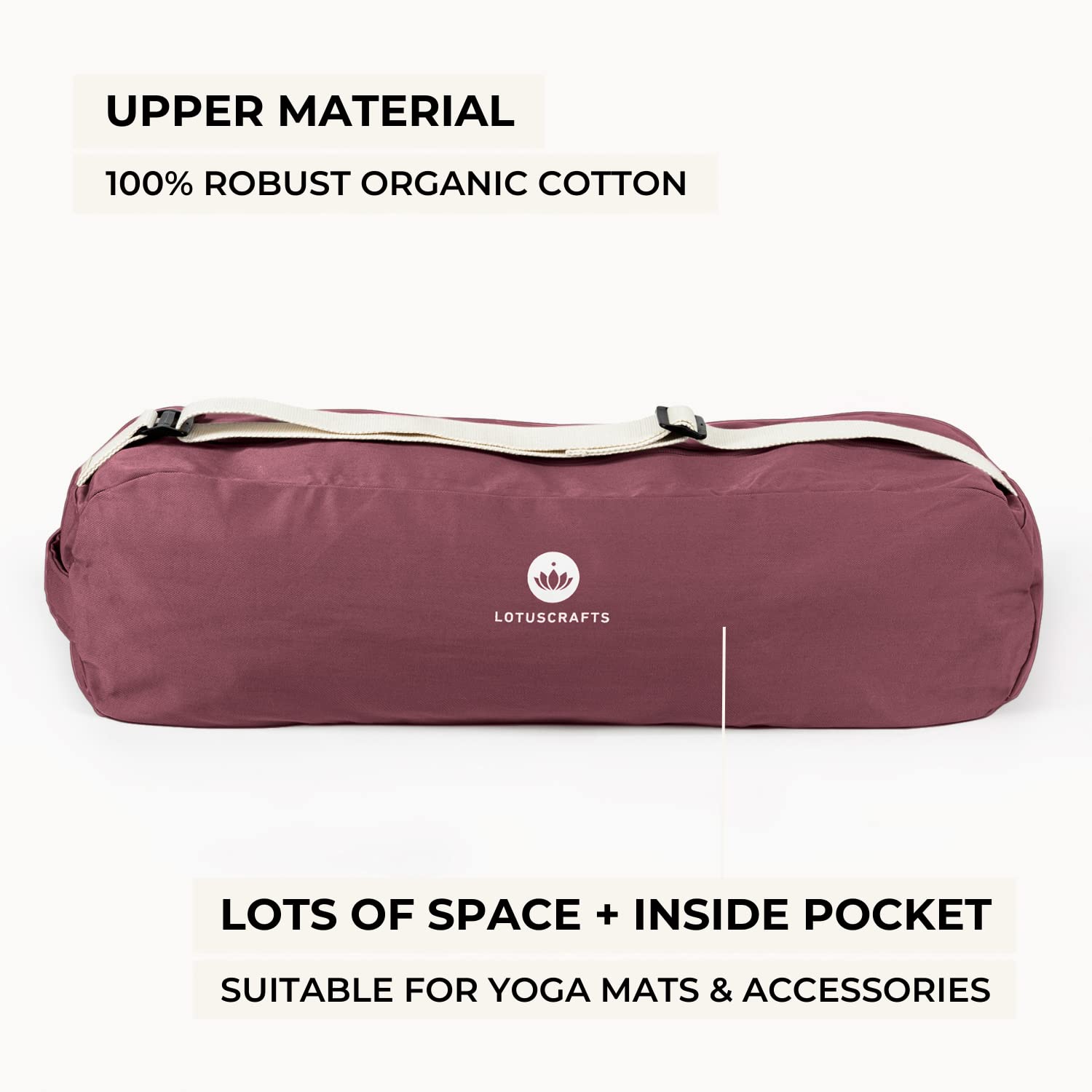 Sac De Yoga En Coton Bio Lotuscrafts PUNE - Pour Tapis Et Accessoires