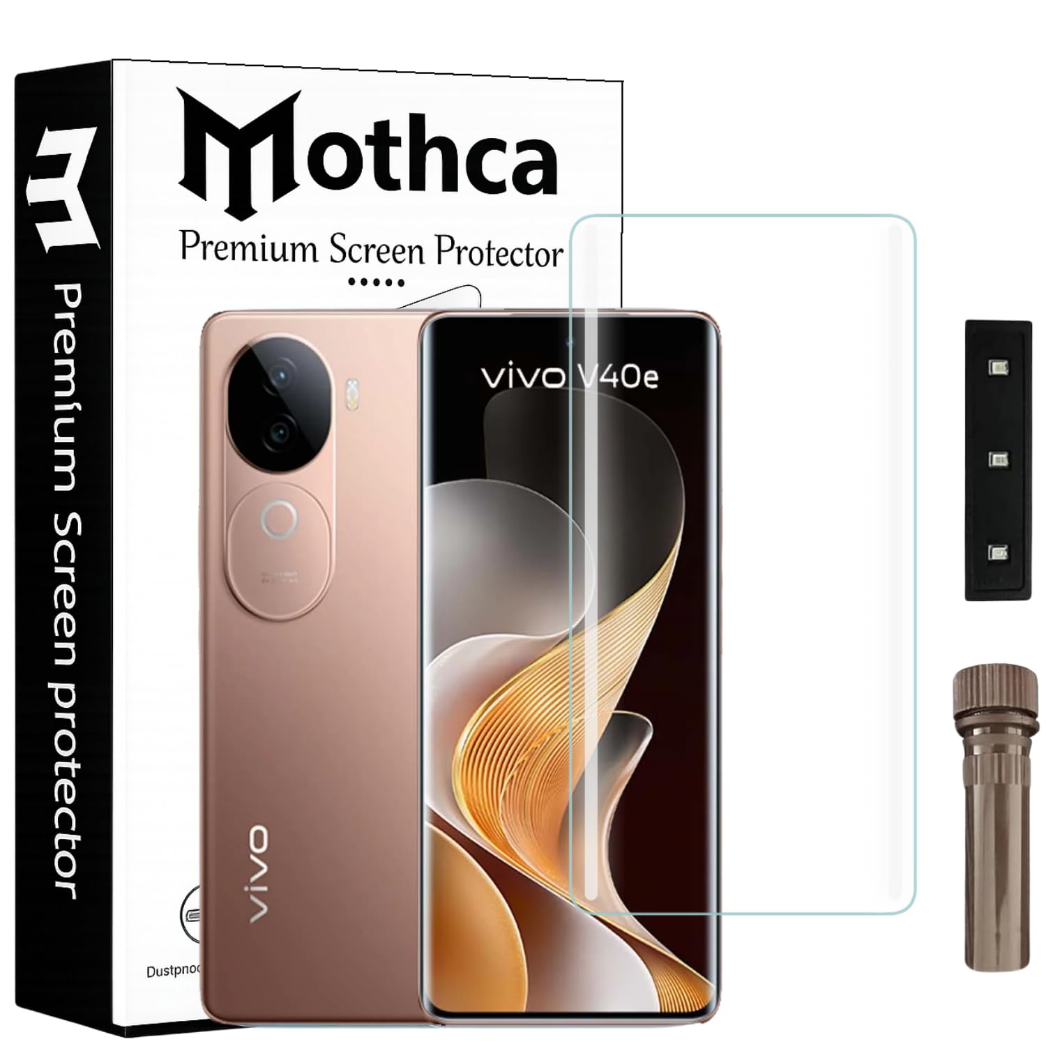 Mothca Premium Curved UV Tempered Glass Screen Protector for Vivo V40e | HD Clear | Full Screen Coverage (Pack of 1) discount deal