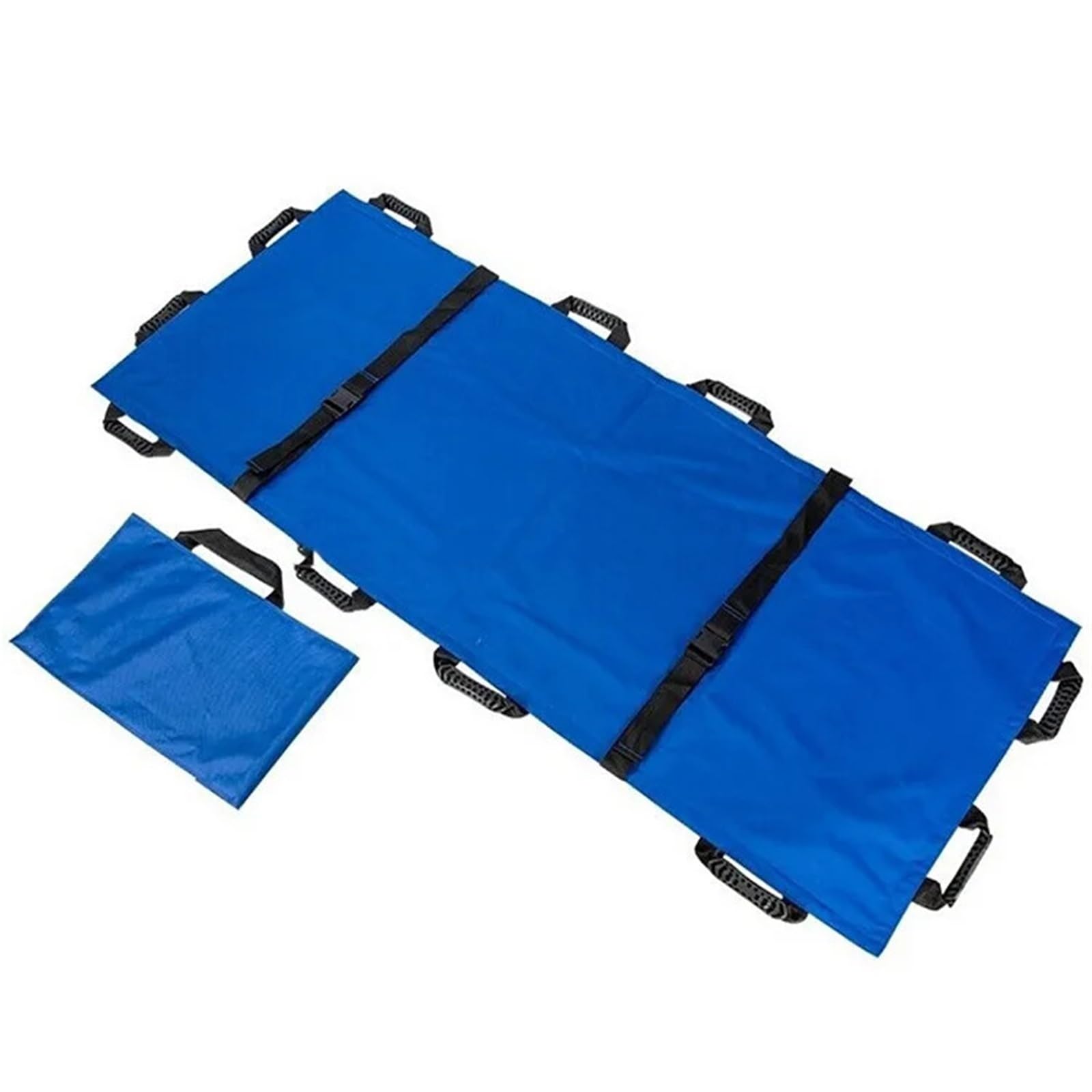 Brancard Souple Pliable Imperméable 1 civière souple pliable, de sauvetage d'urgence avec sac transport pour sauvetage urgence hôpital ambulance sport(Blue)