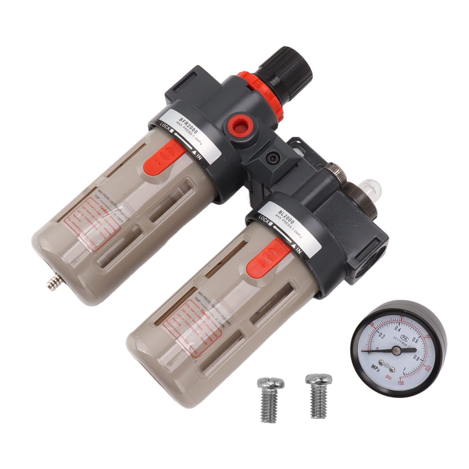 Regolatore del filtro dell'aria compressa Separatore del separatore dell'olio dell'acqua con filtrazione forte in lega di alluminio premium G1/4 per officina