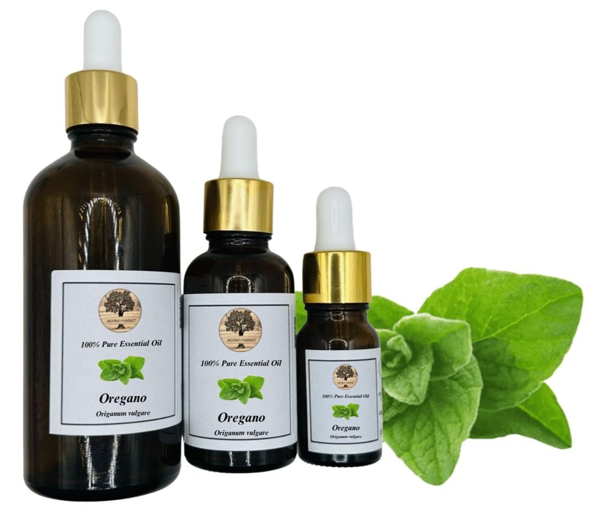 100% Puro Aceite Esencial de Orégano Griego Grado A 30ml - 1000ml Alto Carvacrol (30 ml)