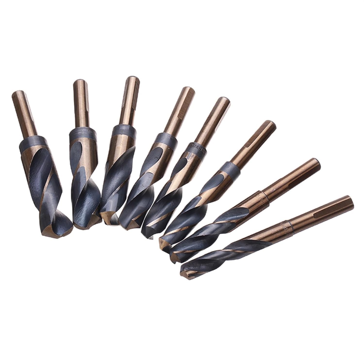 8pcs 1/2 Pulgada Vástago Hss 4241 Juego De Brocas Helicoidales 9/16 A 1 Pulgada Taladro Helicoidal para Madera Metal, No Case