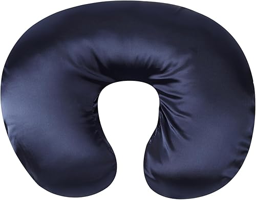 Miniatura 6 de Juego de 2 fundas de almohada de satén para lactancia, de seda ultra suave, compatible con almohada Boppy para lactancia materna, almohada
