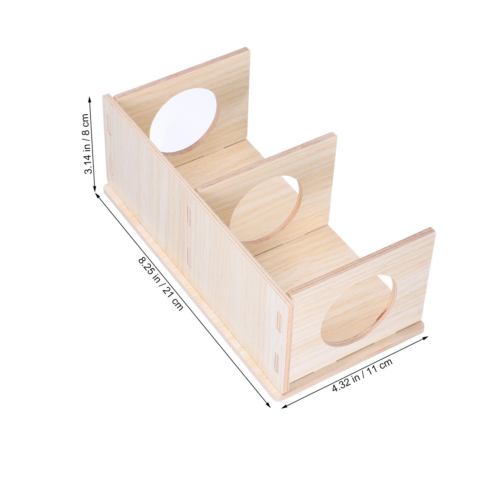 IMIKEYA Hamster Holzversteck mit Zwei Räumen und Durchblick, Gelb