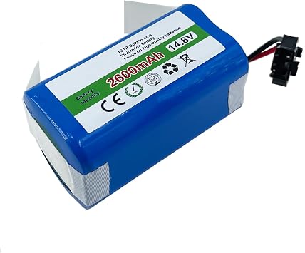 Replacement Battery for Coredy R300,R3500,R3500S,R500,R500+,R550,R580,R600,R650,R750-1600Pa,2600mAh