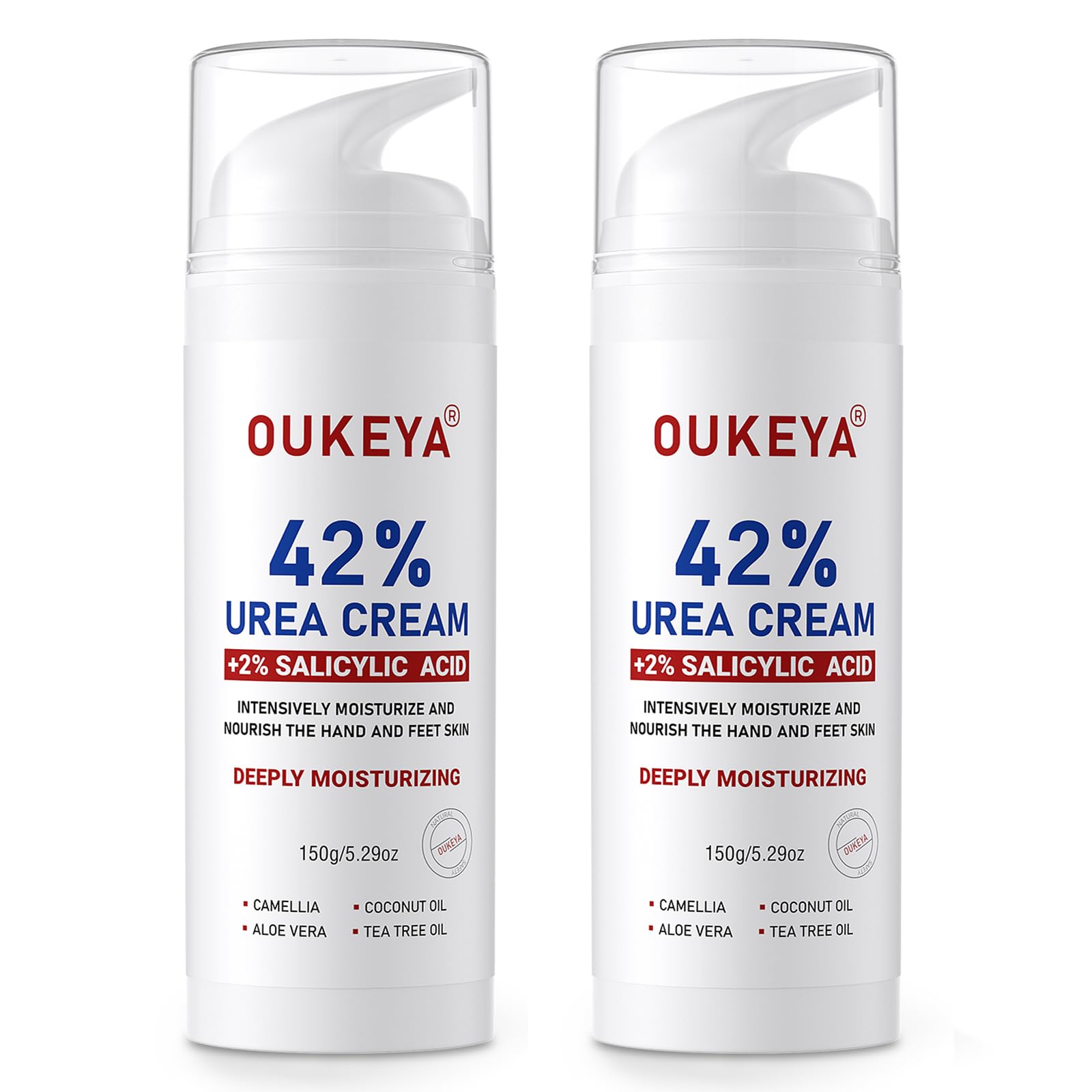OUKEYA Urea Cream 42% plus Salicylic Acid 2% Intensive Repair Treatment for Cracked Skin on Hands Heels, Elbows