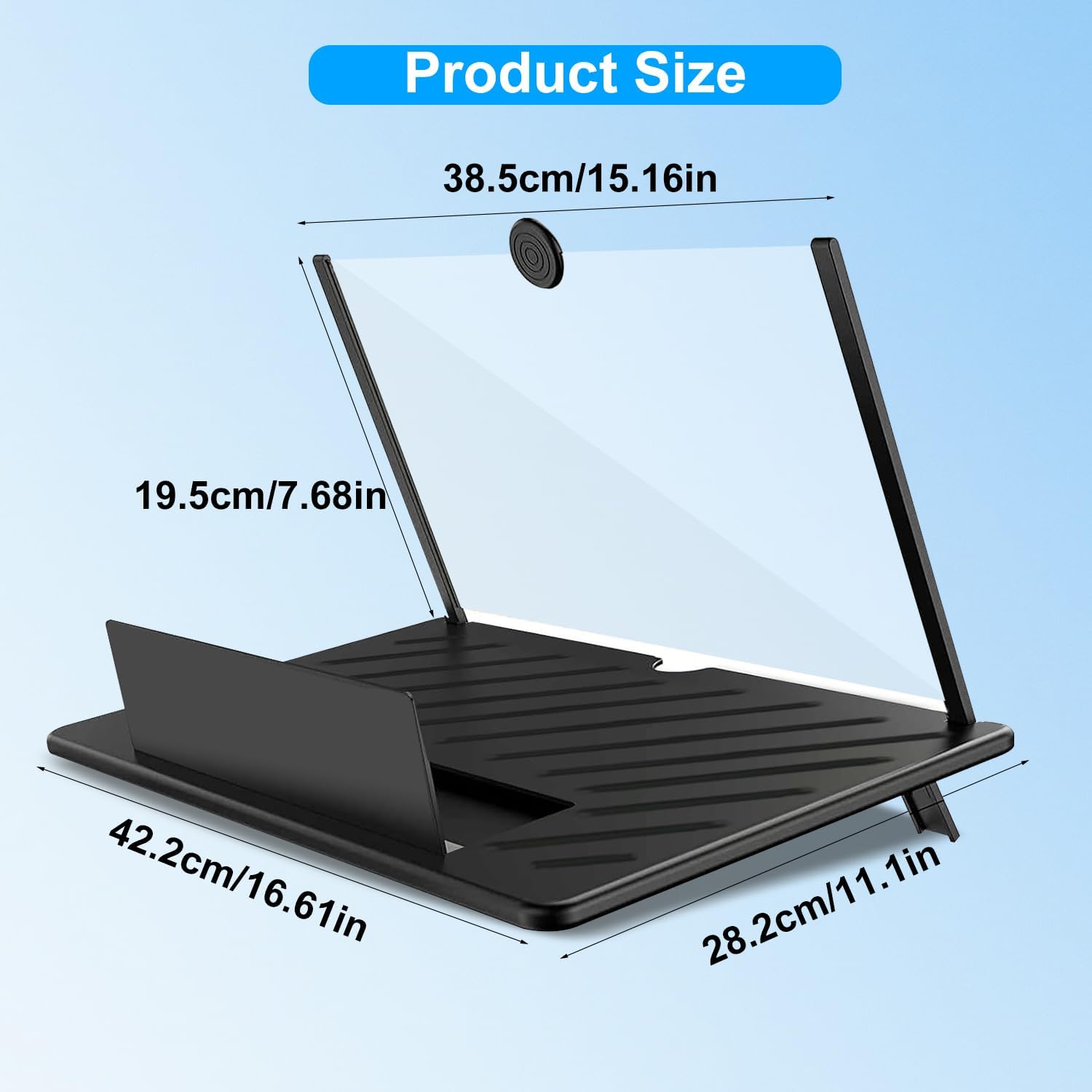 2026 New HD Big Screen Magnifier for Cell Phone - Foldable Phone Stand & Movie Amplifier, for Videos, and Gaming, Compatible with All Smartphones-20 Inch