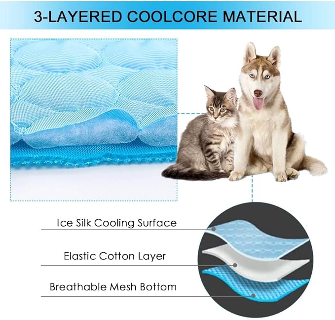 Colchoneta Refrescante para Perros y Gatos Grande 70x50 cm Lavable miniatura 8