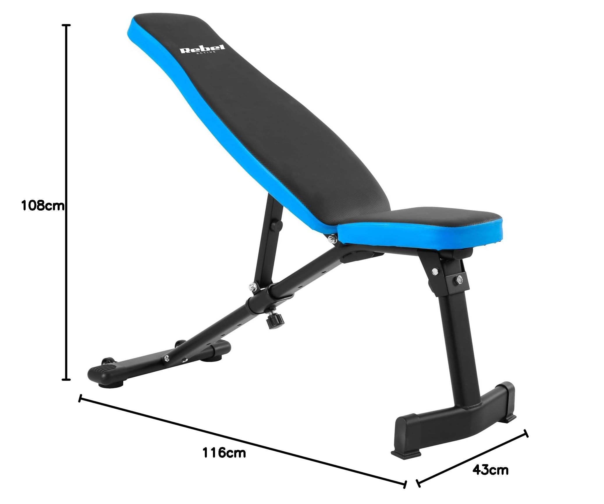 Banc de musculation incliné réglable Rebel Active RBA-2001
