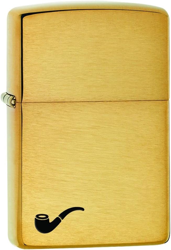 Zippo Windproof Lighter - Brushed Brass Pipe Lighter #Z5009